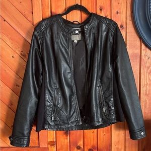 Women’s faux leather jacket